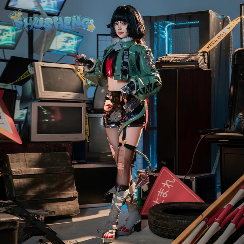 Jane Doe-Juego de Cosplay Zenless Zone Zero, disfraz Sexy de ratón para chica, riñonera con cola, calcetines, guantes, conjunto de accesorios, conjunto de fiesta de Carnaval