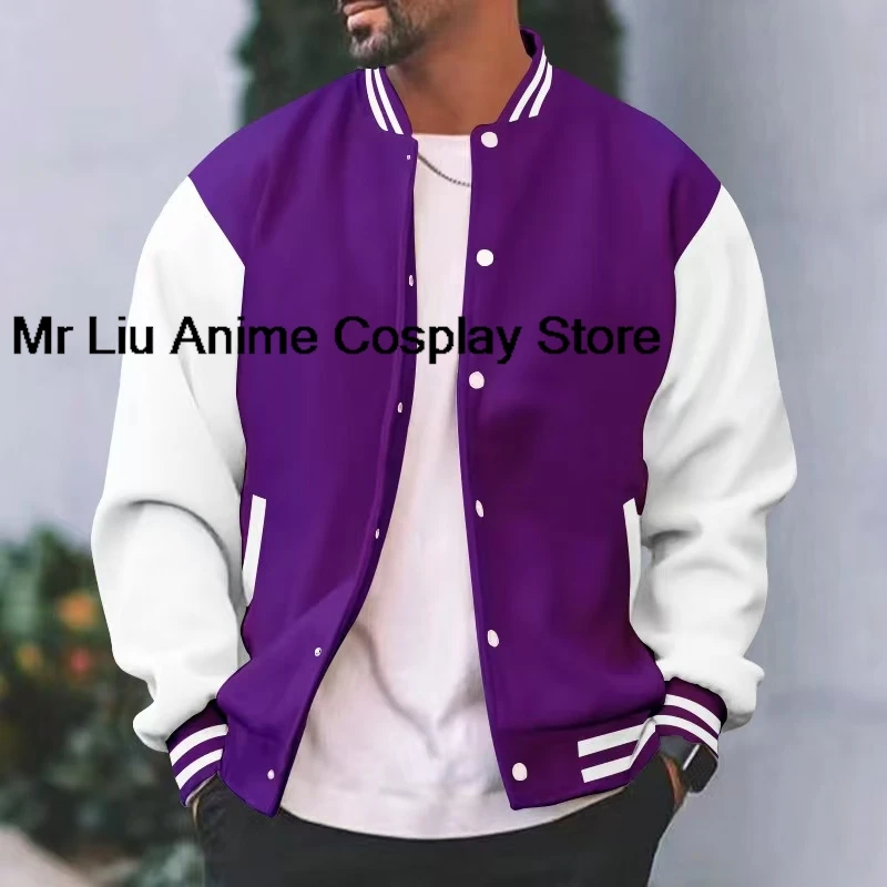 Autumn and Winter New Men's Fashion Buttons Versatile Multi-color Men's and Women's Streetwear Baseball Jacket