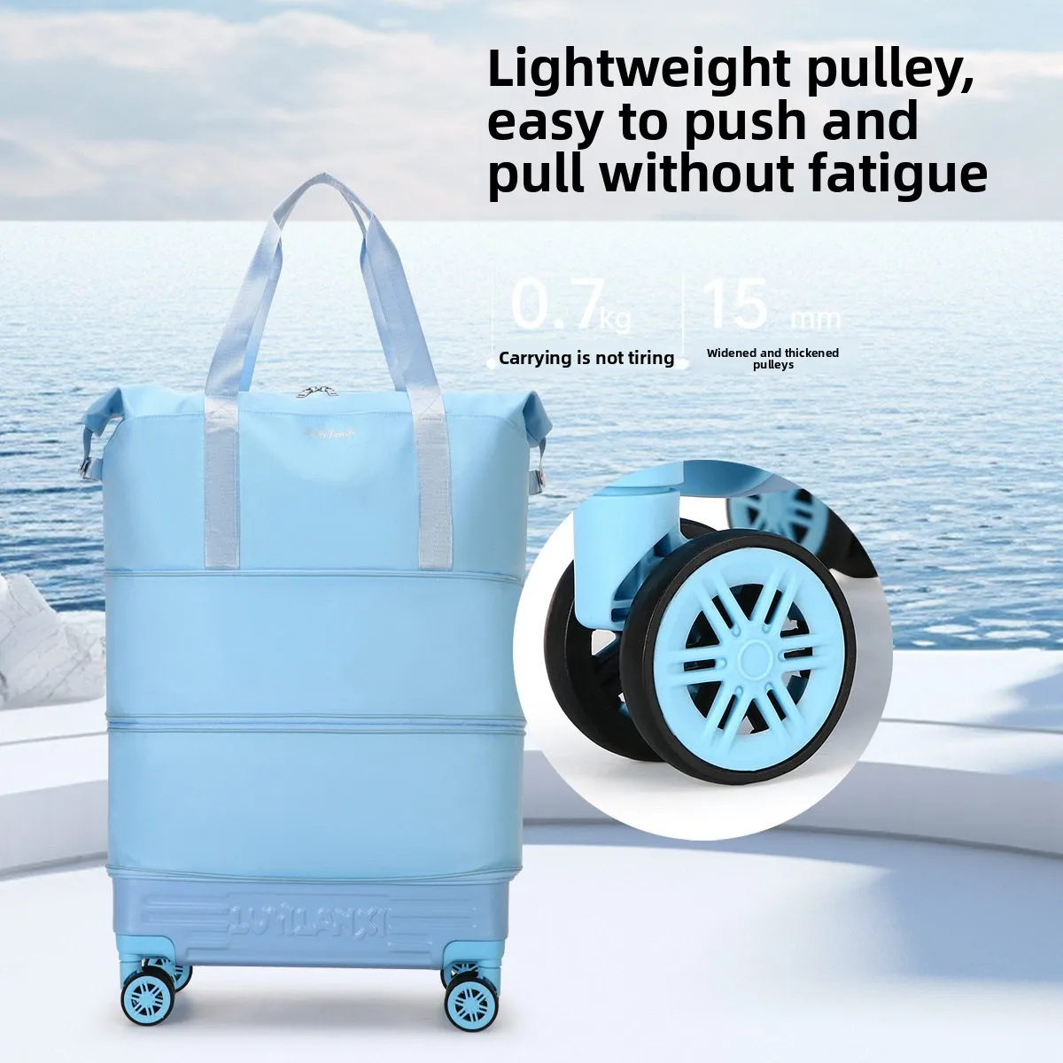 Large Capacity Women's Luggage Bag with Pull Rod Travel Bag Handheld Universal Wheel Suitcase Maternity Bag Storage Organizer