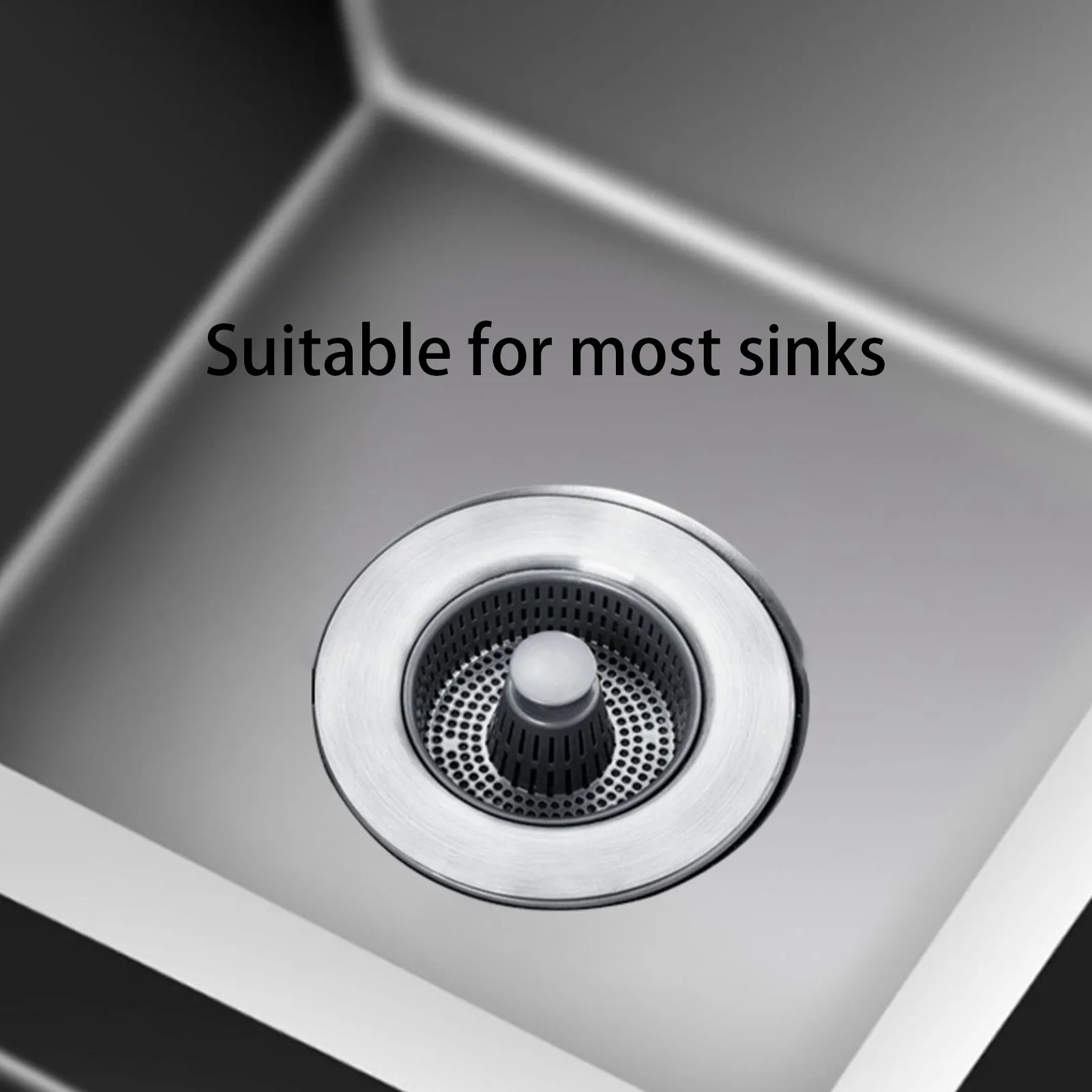 Kitchen Sink Strainer Stainless Steel Anti-Clog Pop Up Core Drains Basket Filter for Bathroom Toilet Laundry Room