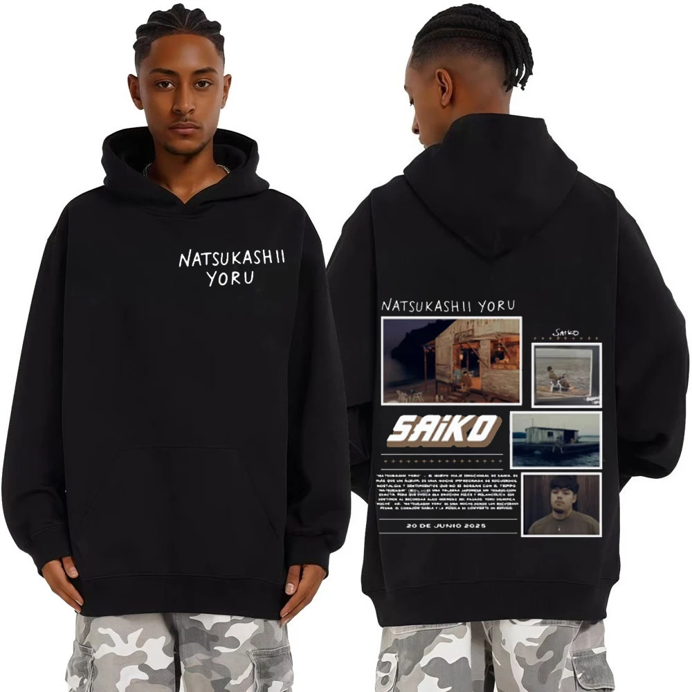 Raptor Saiko Natsukashii Yoru 2025 Cover Merch Sweatshirt Men's High Quality Hip Hop Autumn/Winter Print 100% Pure Cotton Hooker