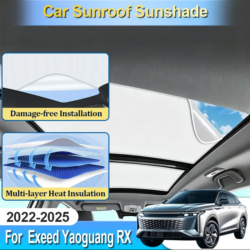 

Car Sunroof Sunshade For Exeed Yaoguang RX Omoda C9 9 Accesories 2022~2025 Sun Cover Blocker Tools Foldable Electrostatic Parts