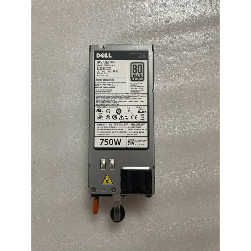 for DELL R720 R620 750W Server Power Supply D750E-
