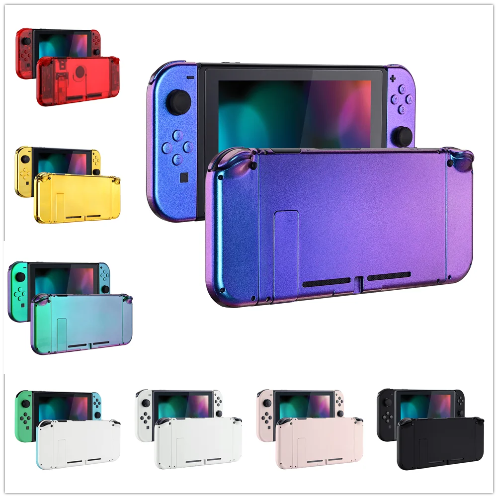eXtremeRate Custom Console Back Plate with Controller Housing Shell Case with Full Set Buttons for Nintendo Switch Console