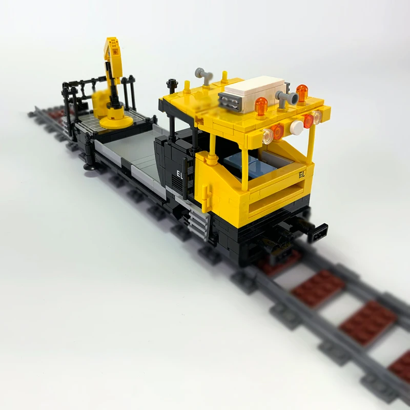 City Car Model MOC Building Bricks 54 Material Handling Train Modular Technology Gifts Holiday Assemble Children Toys Suit