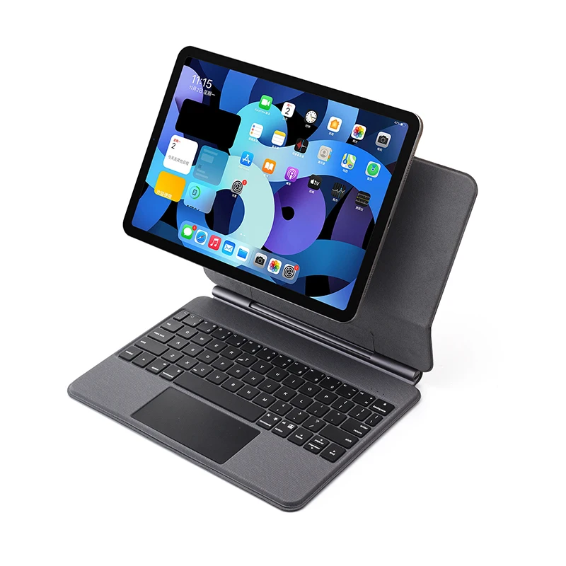 for iPad Pro 11 12.9 10.9 Bluetooth-compatible Keyboard Magnetic Adsorb Suspension Bracket 130°Adjustable Keyboard with TochPad