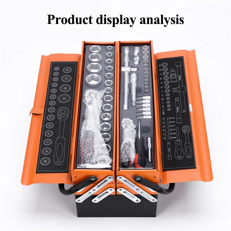 Professional Auto Repair Toolbox 85 pcs Car Repair Tool Kit  Combination Complete Multi-function Tool Set Auto Repair Tool