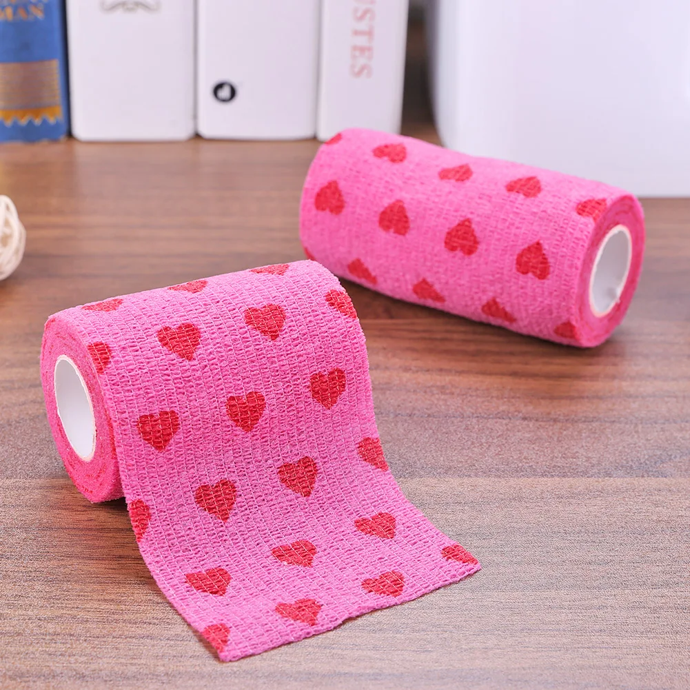 Pet Dog Cat Medical Breathable Elastic Bandage Non-woven Pet Self Adherent Wound Outdoor Retractable Sports Tape Dog Accessories