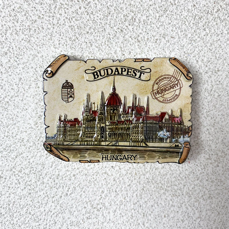 Hungarian tourist souvenirs Home Decor Items Collection artefacts Budapest Parliament Building 3D magnetic refrigerator magnets