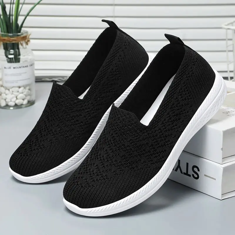 Shoes Women Sneakers Mesh Breathable Comfort Mother Soft Solid Color Fashion Female Footwear Lightweight Shoes for Women