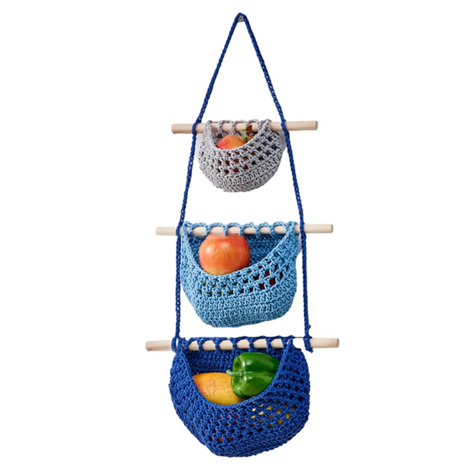 

Bathroom Fruit Baske Cleaning Home & Living 3 Tier 3-in-1 Design Blue Brown Cotton White High Quality Brand New