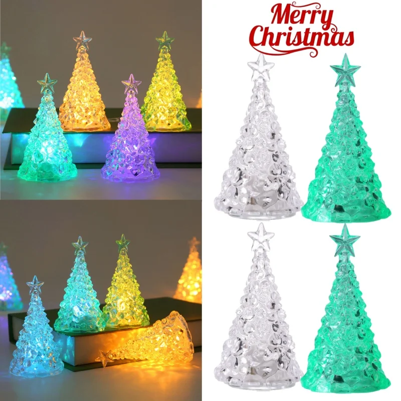 Winter Iceberg Atmosphere LED Night Light Christmas Tree Decor for Kids Room Desktop Home Decoration Perfect Christmas Gift