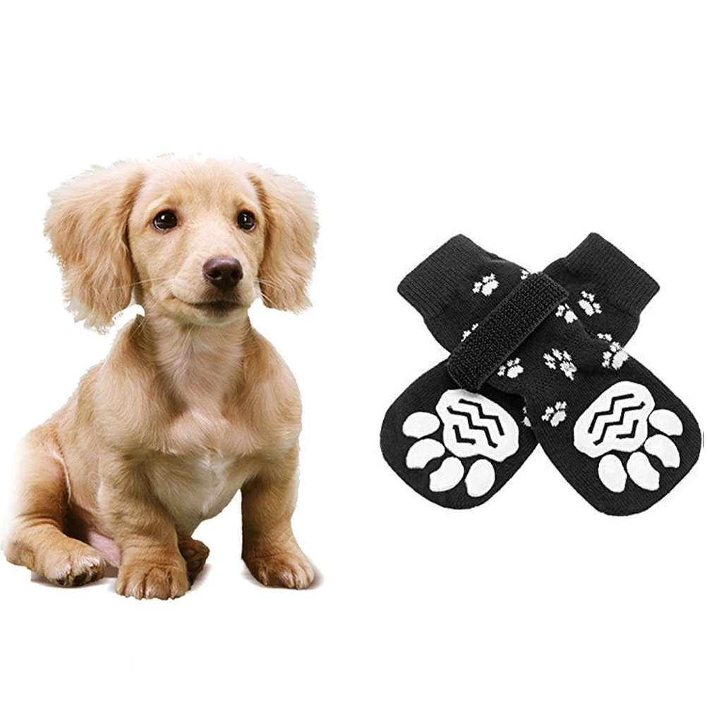 

8 Pcs The Dog Pet Footwear Elderly Puppy Socks with Grip Outdoors Pure Cotton Grips