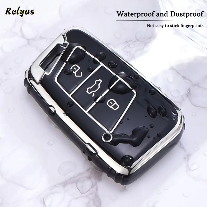 For VW Volkswagen Magotan Magotan GTE Passat B6 B7 B8 CC Arteon for Skoda Fabia Superb A7 Kodiaq Car TPU Key Cover Case Fob
