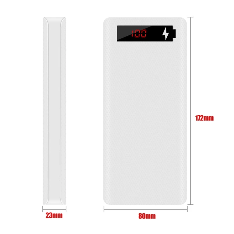 L8 LCD Display DIY 6x18650 Battery Case Power Bank Shell Portable External Box Without Battery Powerbank Protector