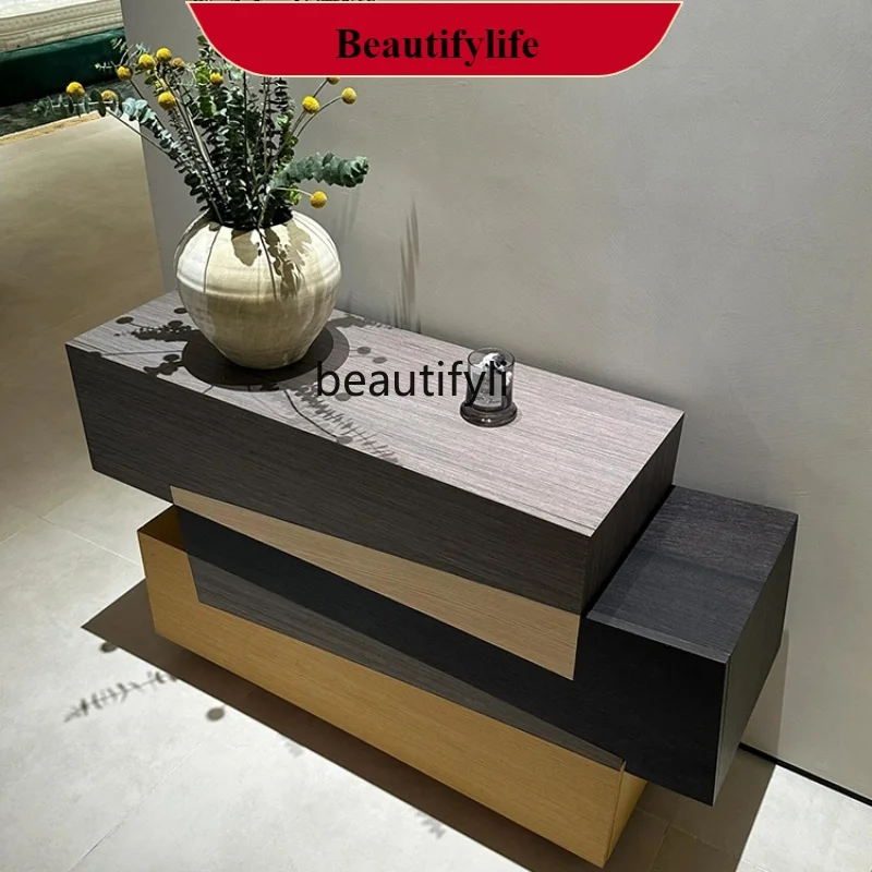 

G1218 Italian Light Luxury Style Entryway Cabinet Living Room Entryway Table Modern Bedroom Decor Drawer Chest