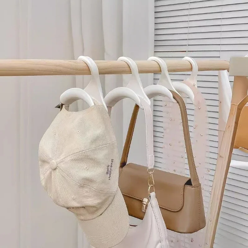 10pcs Bag Widen Hangers Connection Hook Wardrobe Backpack Hat Silk Scarf Shawls Handbag Hanging Rack Wardrobe Home Organizer