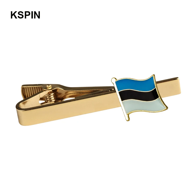 U.S.A. Flag Tie Clips Men's Metal Necktie Bar Dress Shirts Tie Pin For Wedding Ceremony Metal Gold Tie Clip