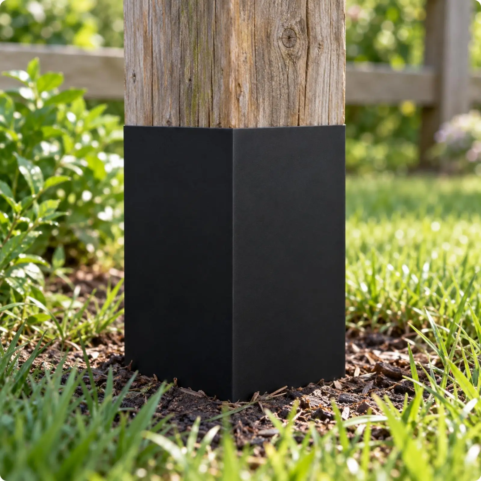 Cut to Fit PVC Post Protector Sheet for Wooden Fence Posts Square Round Post Base Shield