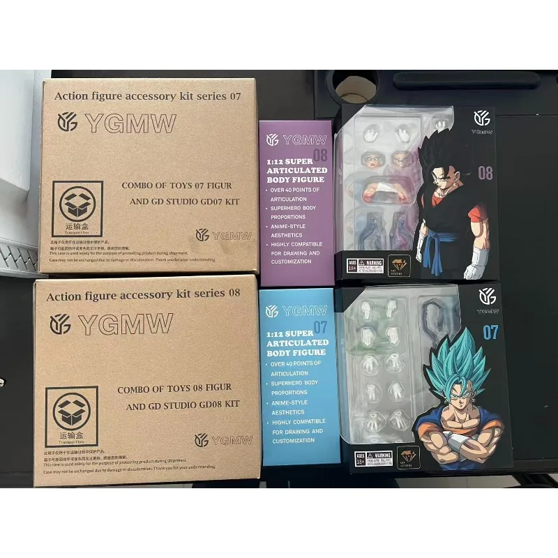 

In Stock Dragon Ball YGMW YG-OC Dragon Ball SHF Super Saiyan SSJ Vegito's Son Goku Vegeta New 3.0 Body Anime Action Figure Toy