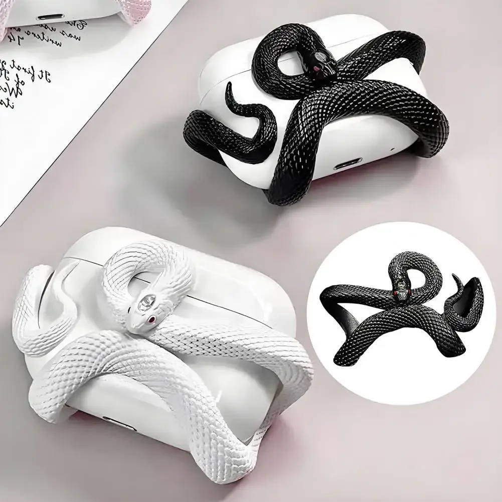 ثعبان سماعة لاسلكية واقية ل Airpods Pro/Pro 2 الإبداعية ثلاثية الأبعاد ثعبان حقيبة سماعة الاذن قطرة سماعات غطاء
