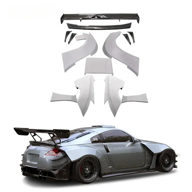 

FRP material body kit wide fenders spoiler for 350z body kit
