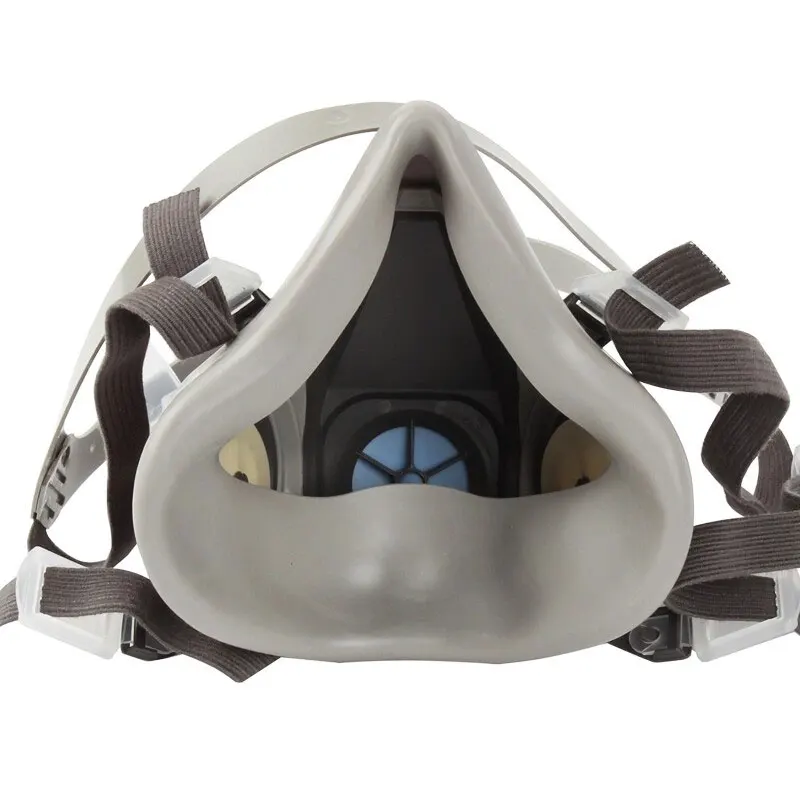 3M 6200 Respirator Industrial Safety Protection used with a filter cartridge it blocks paint fumes dust chemical mist pesticide