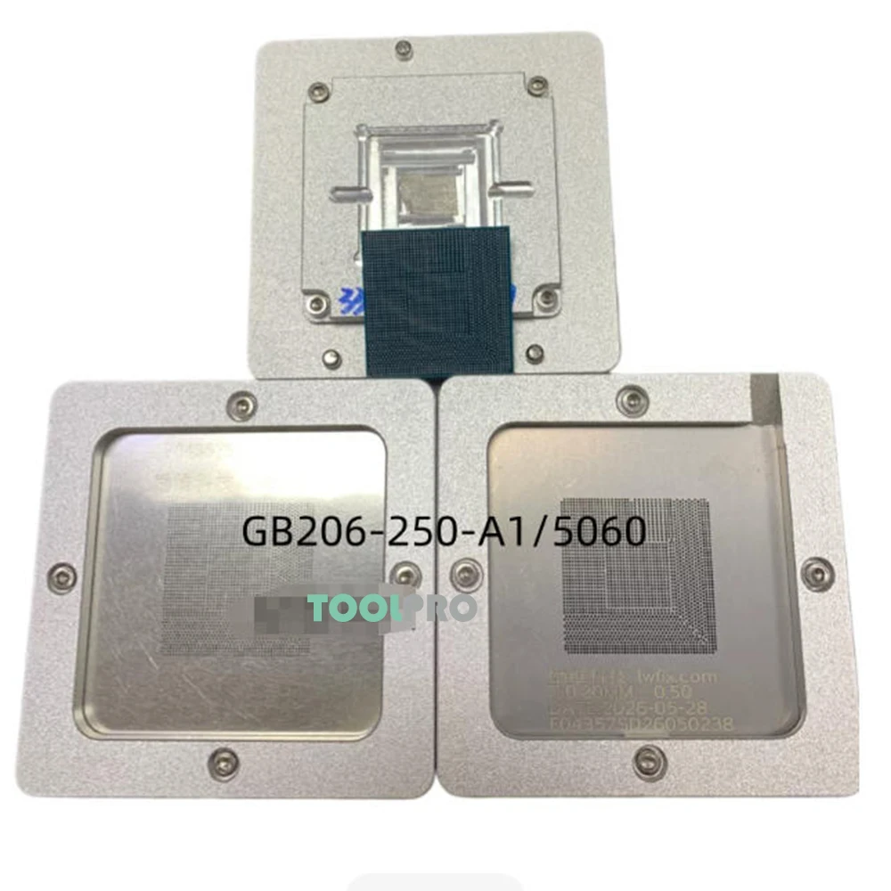 

Reballing Station 82x82mm Stencil Fix EV128BBC MV78-BJR2 RTS3060 3070TI For 1050/1060/2060/3060/4070/4090/5060 BGA Reballing Jig