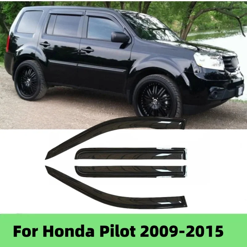 

For Honda Pilot 2009-2015 Side Window Visors Rain Sun Deflector Guard Weathershield Slim Moulding Trim Cars Styling Accessories