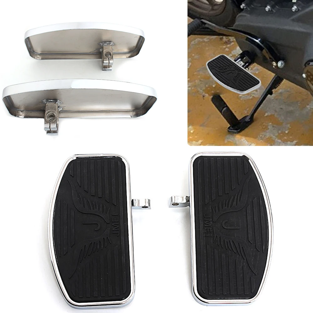

Metal Steel Motorcycle Wide Front Floorboards Driver Footrests Fit For Harley All Models Footpegs Accessories