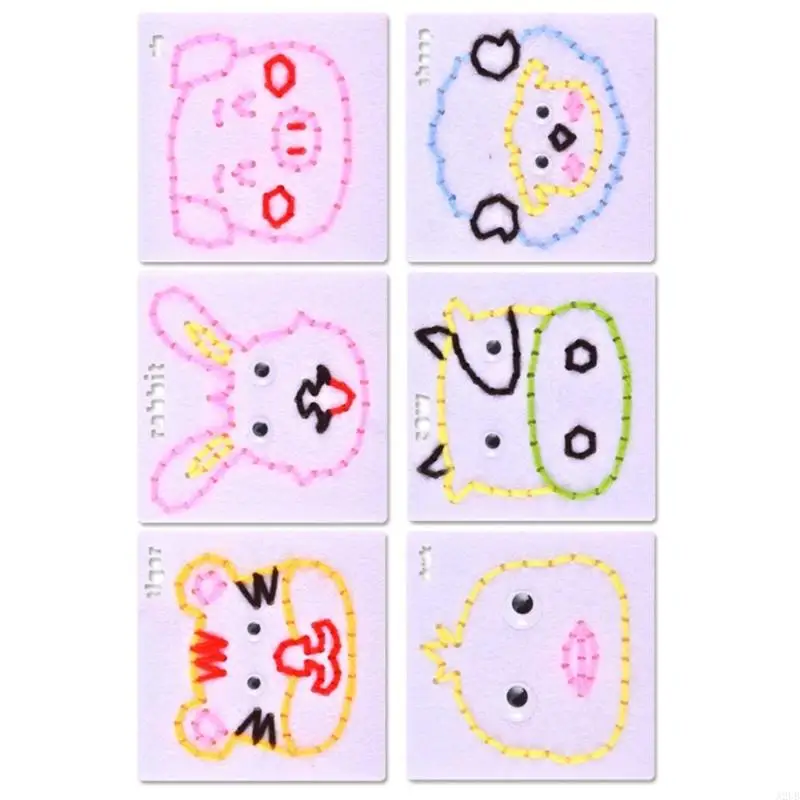 Kids Safe Sewing Toy Sensory Play Lacing Threading Practice Game Educational Toy A2UB