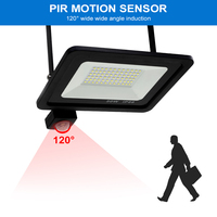 20W 30W 50W 100W LED Flood Light Outdoor PIR Motion Sensor IP66 AC220V Security Light for Garden Spotlight Exterior Wall Lamp