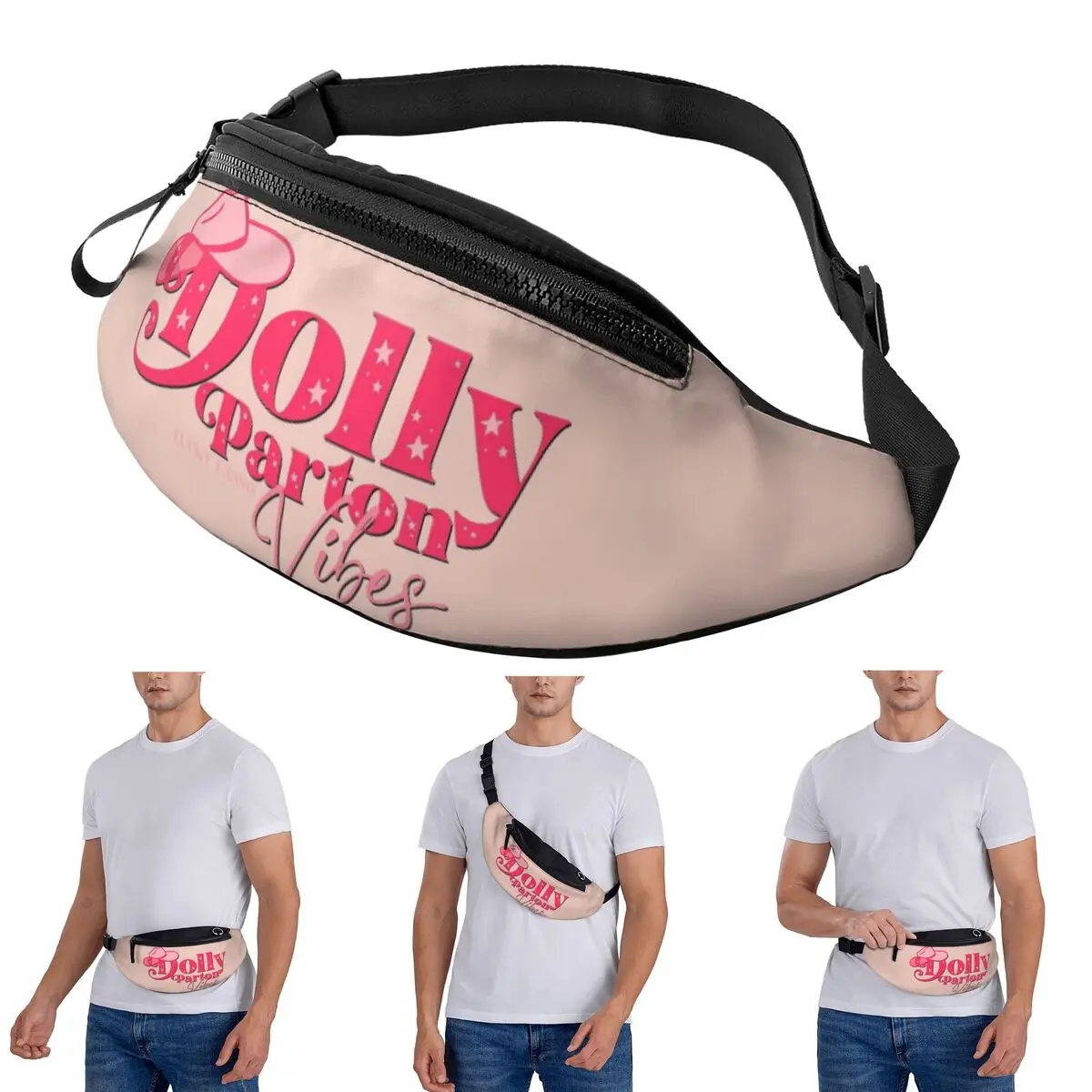 

Crossbody Waist Bag Dolly Parton Pink Sparkle (13) Men Women Fanny Pack Traveling Running Money Phone Pouch