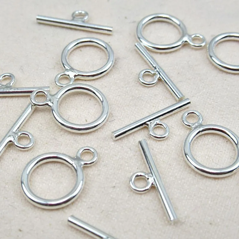 1Set Solid 925 Sterling Silver OT Clasp 8-12mm DIY Handmade Connector Accessories Necklace Bracelet Pearl Chain Making - view 6