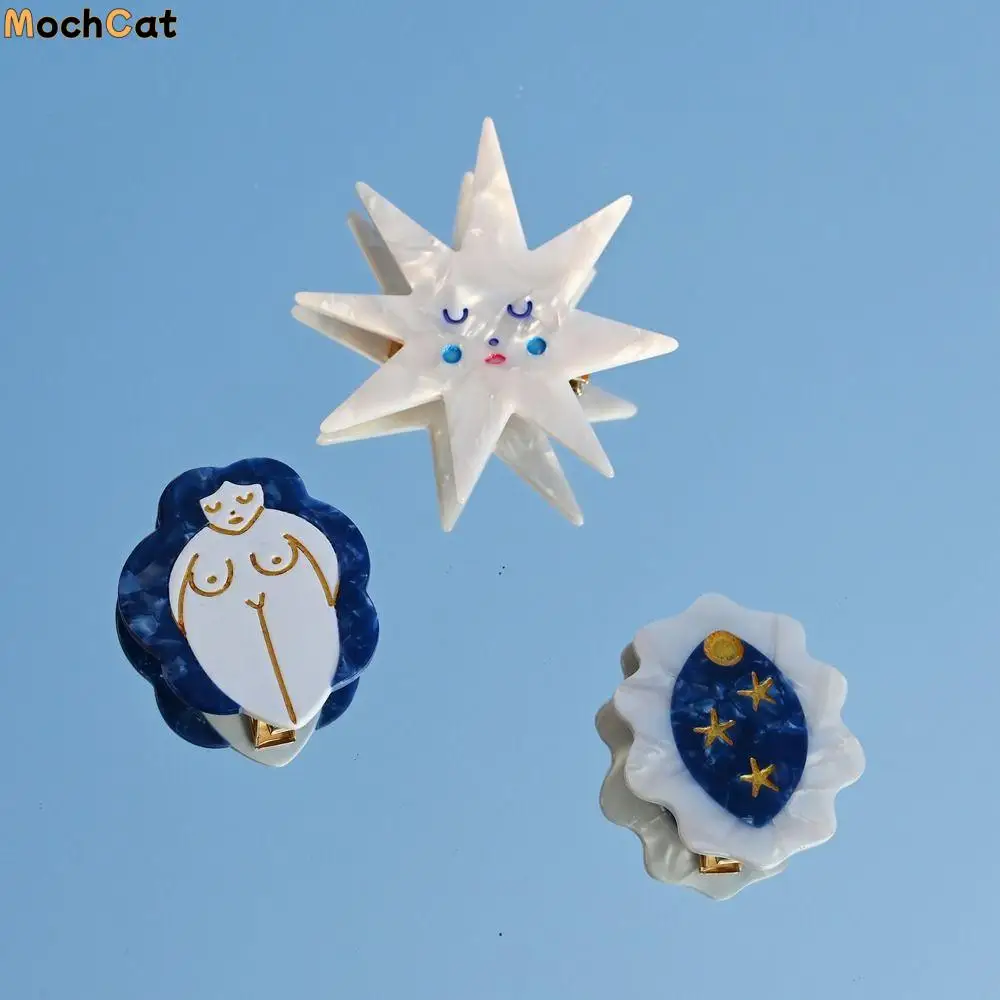 

Hair Side Clips Eggplant Moon Barrettes Ins Hair Clips Korean Duckbill Clips Mushroom Acetate Hair Clips Women Hairpins