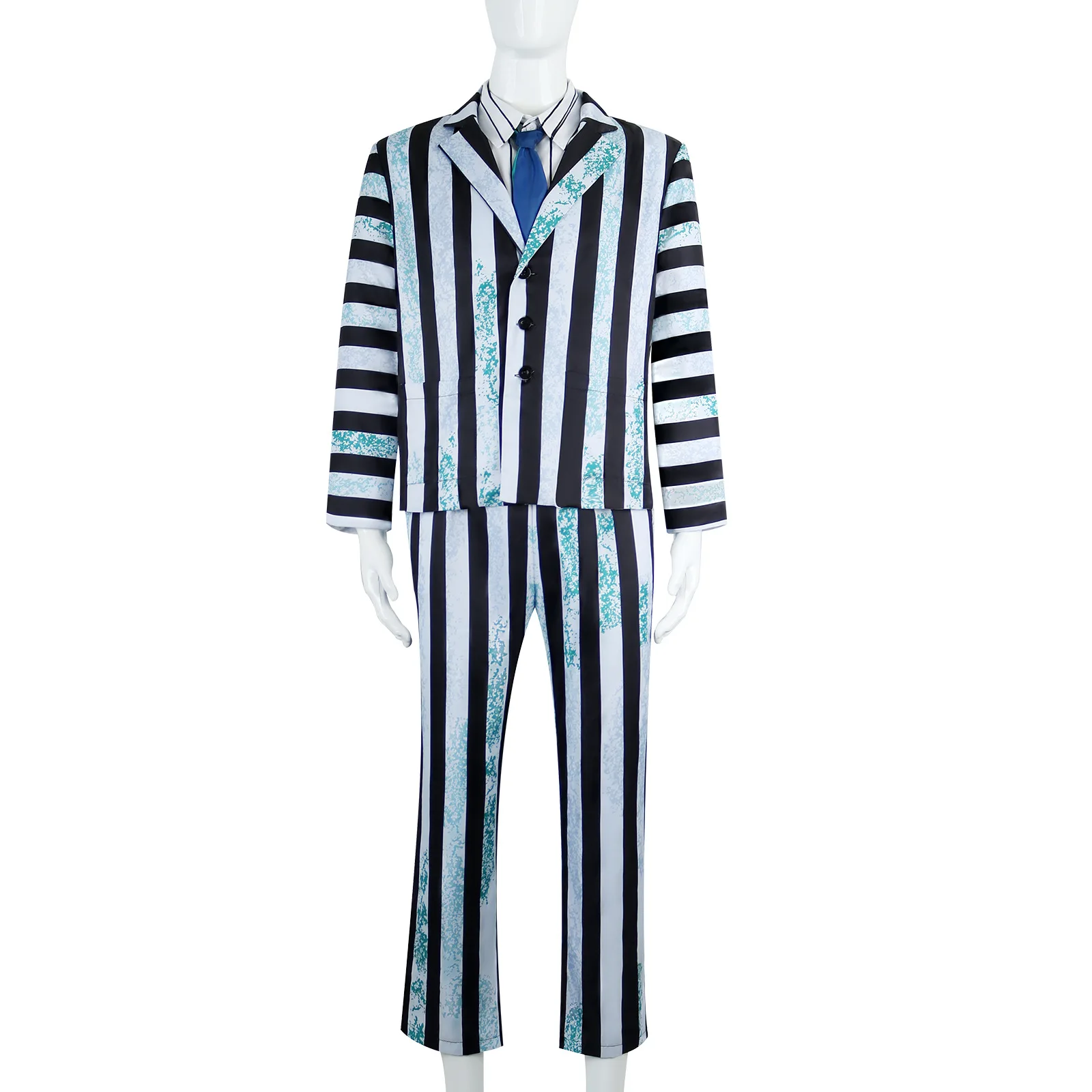

A Costume For Halloween Featuring Michael Keaton's Suit From Beetlejuice, Dressed As A Great Sorcerer From The Underworld.