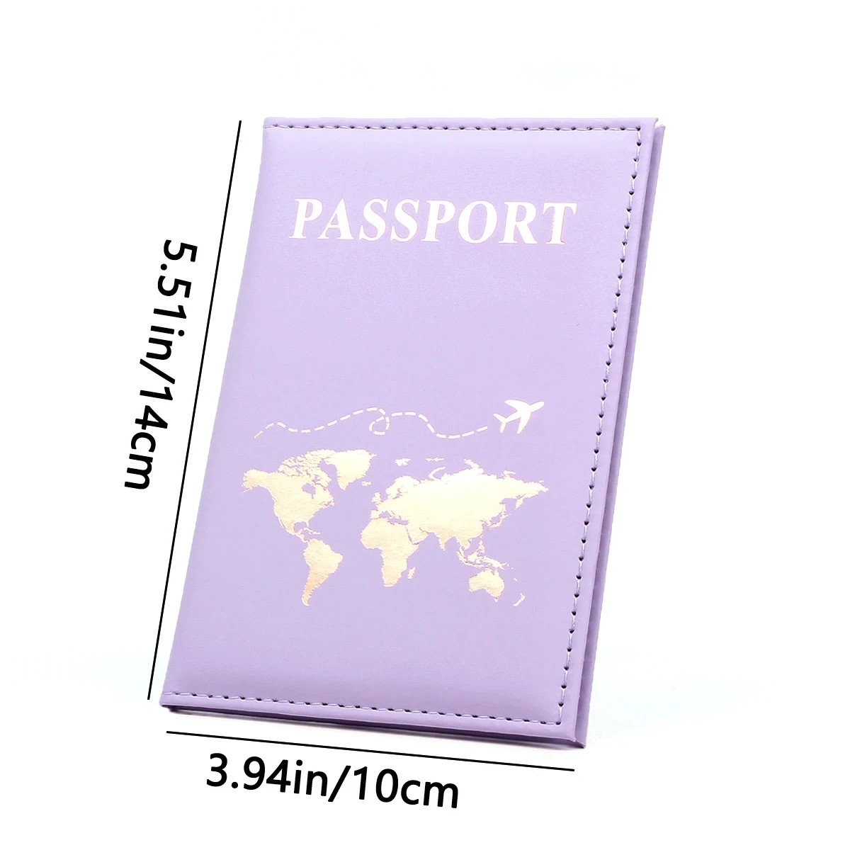 2024 PU Leather Travel Passport Cover Protective Women Men Map Passport Ticket Gold Letter Holder Case ID Card Clip Bags