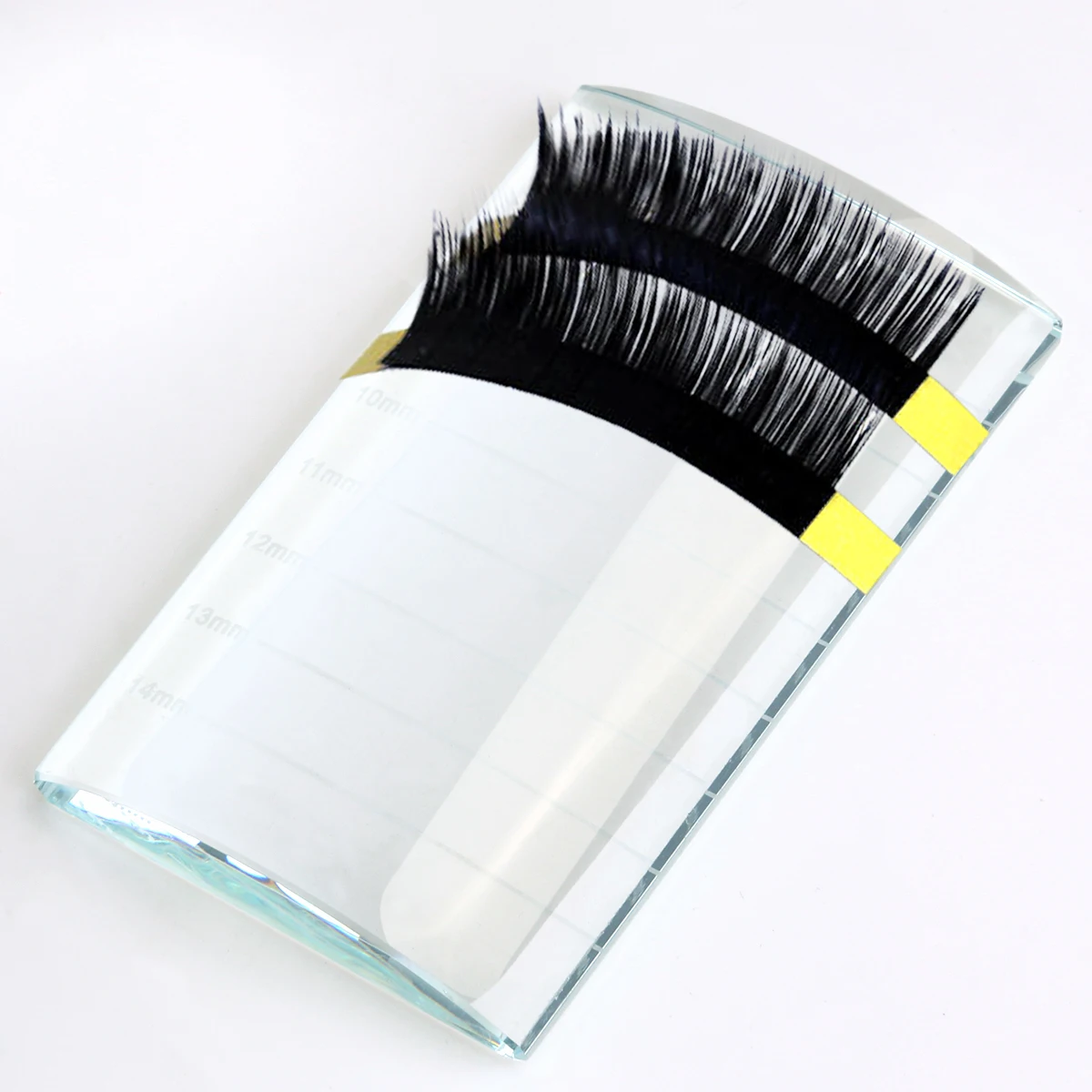 

Glass Adhesive Glue Pallet Holder Eyelash Extensions Smooth Surface Millimeter Marked Groove Beauty Salon Makeup Tool Eyelash