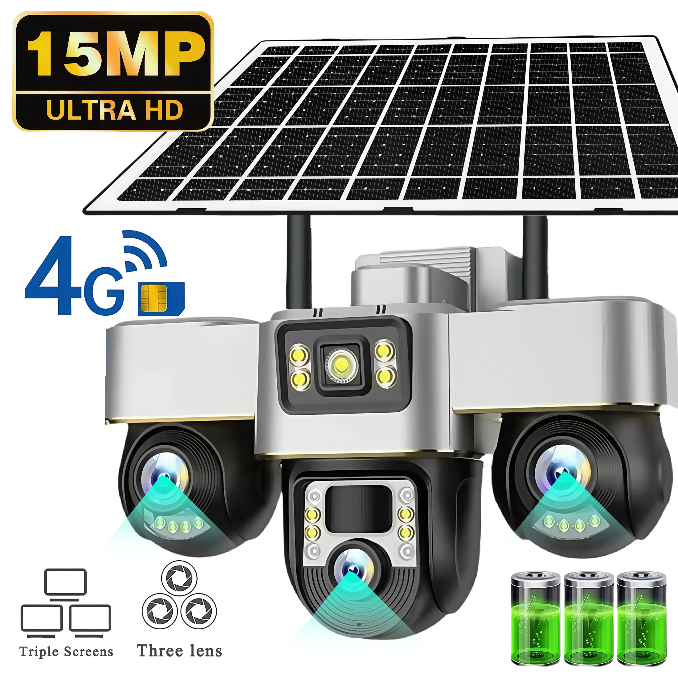 15MP Three Ptz Sola…