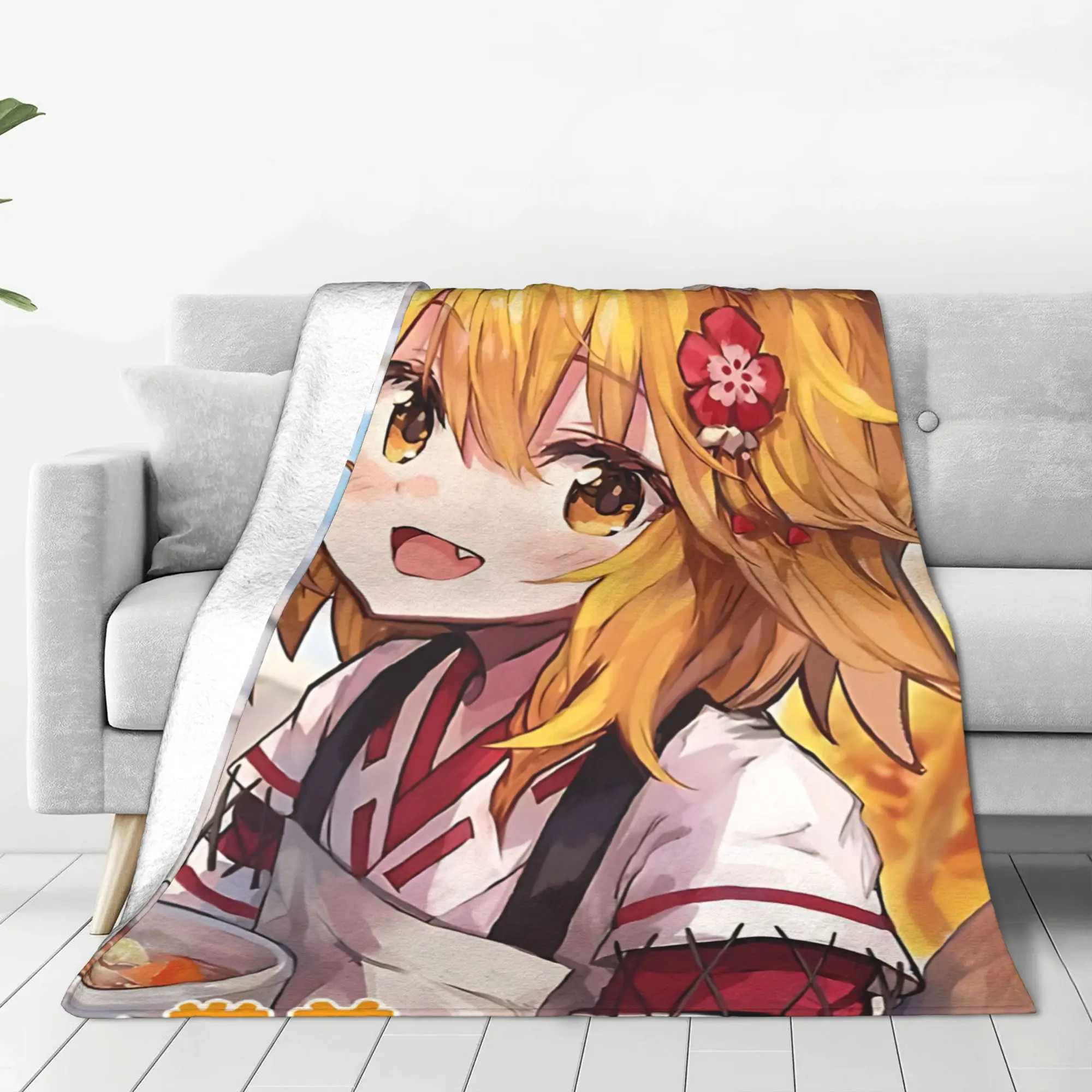 1PC Home Cute Room Decor traditional kimono  Blanket Throw Blanket Senko Novelty Warm Blanket All Season
