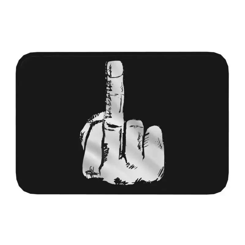 Up Yours Middle Finger Front Floor Door Entrance Mats Indoor Bathroom Kitchen Doormat Balcony Carpet Rug