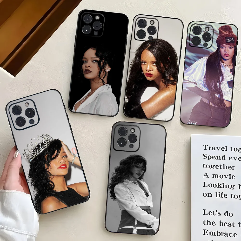 1PC Singer Rihanna Phone Case Silicone Soft For iPhone 16 15 14 13 12 11 X XR Plus Pro Max Plus