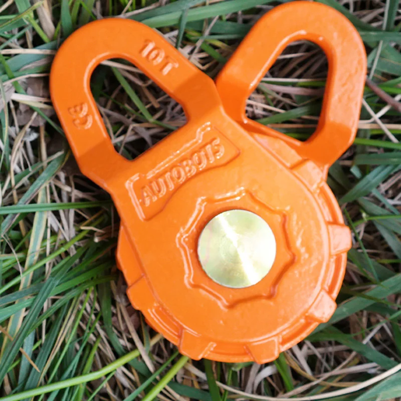 Heavy Duty Snatch Block Max Work Load Limit 10T for Winch Recovery Forged Steel Snatch Block Pulley for Truck UTV ATV