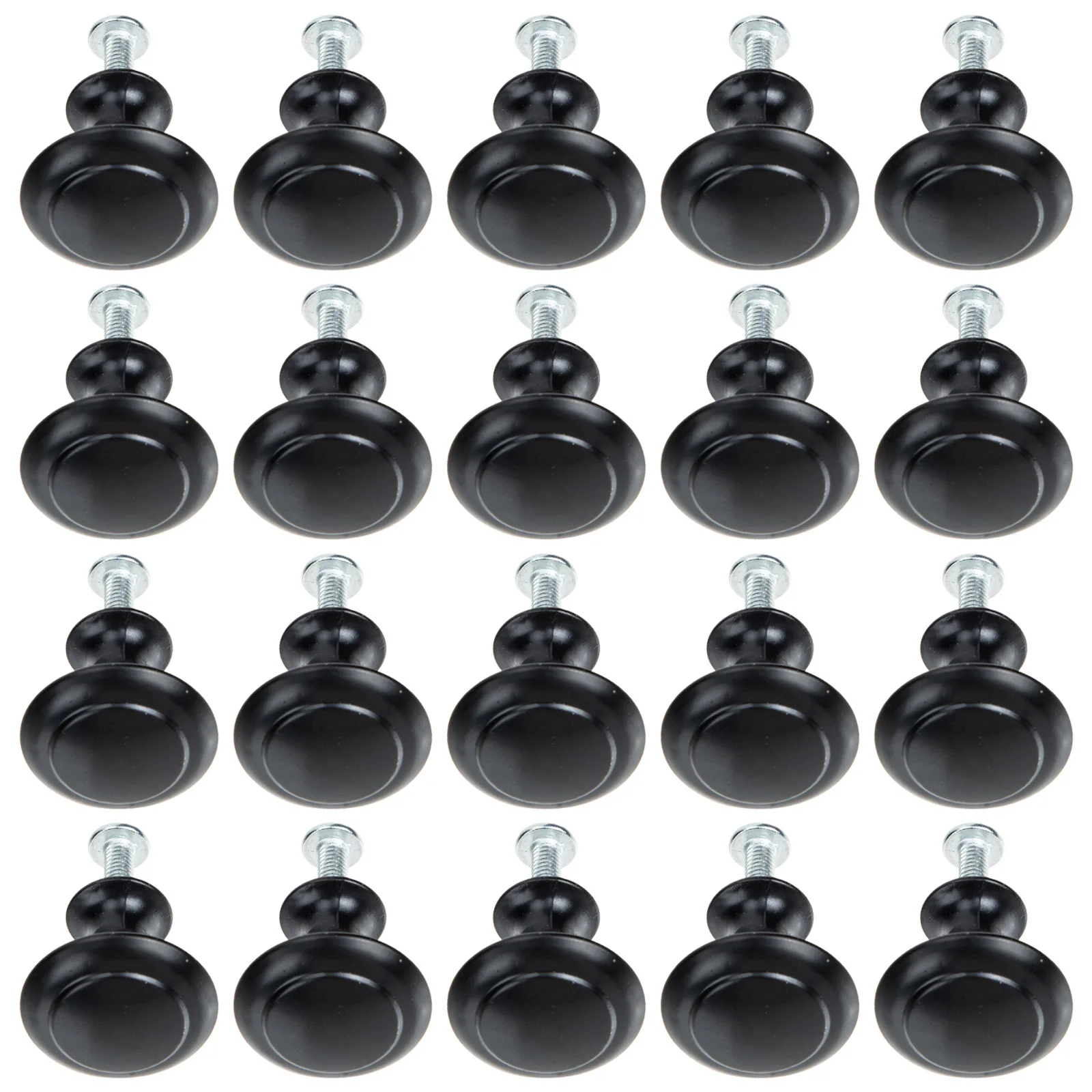 

20Sets Stainless Steel Mushroom Shape Cabinet Knobs Durable Round Drawer Pull Handles for Wardrobe Cupboard