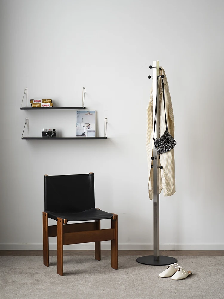 

Nordic stainless steel coat rack floor-to-ceiling bedroom vertical hanging clothes household simple rack