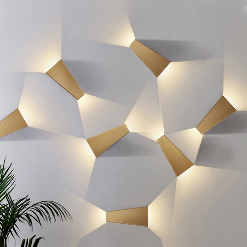 

Indoor wall lamp decoration wall combination LED wall lamp suitable for living room, bedroom, hallway lighting fixtures black