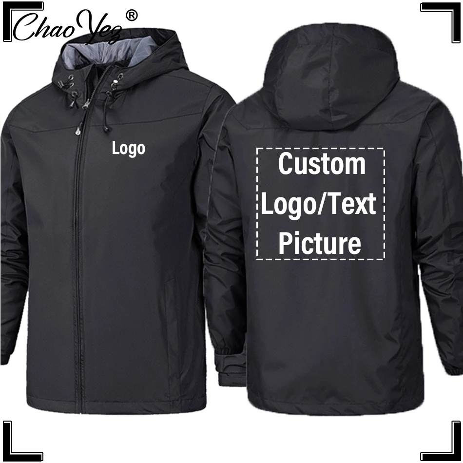 2024 Customize Your Logo Jackets Waterproof Windproof Breathable Jacket Men Fashion Outdoor Mountain Jackets Training Jackets