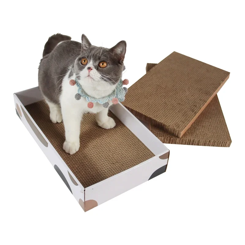 Cat Scratchers Box 5 in 1 Cat Nest Pet Corrugated Cardboard Grinding Claw Cat Furniture Easy To Clean Replacement Supplies