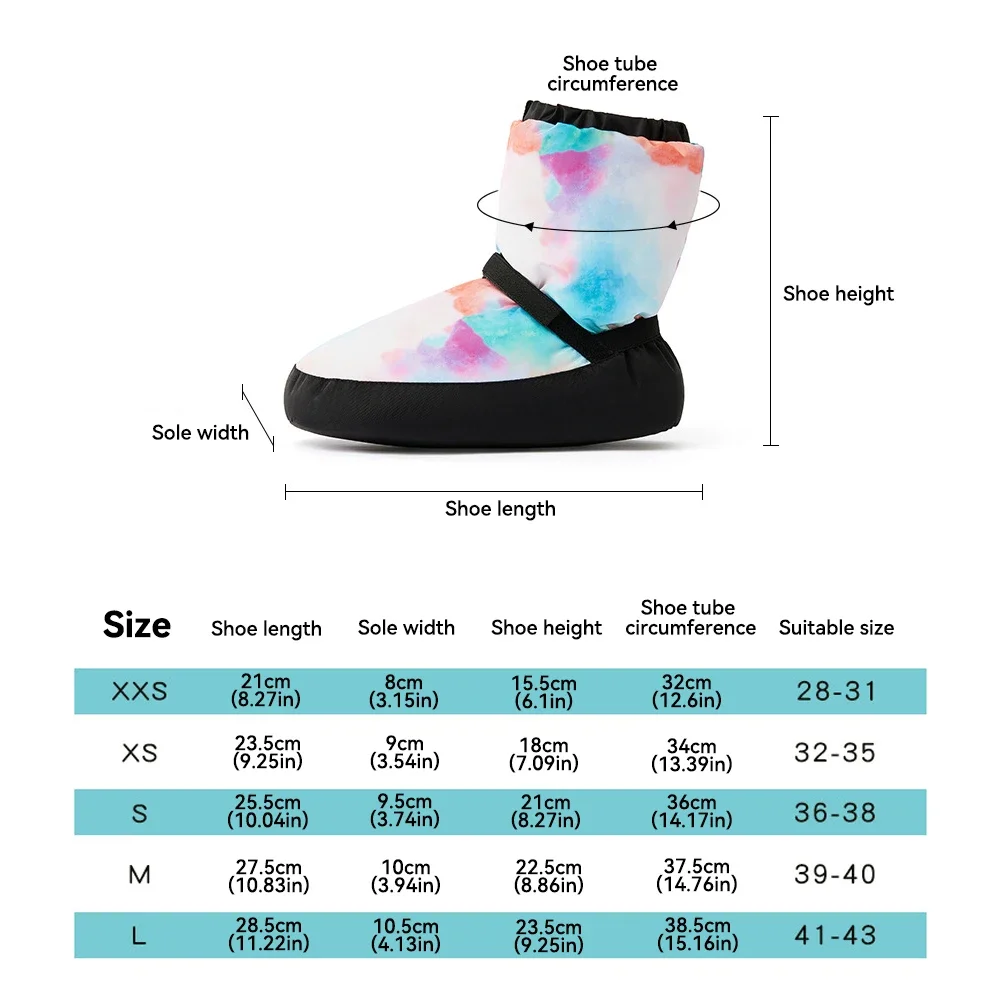 Балетки Танцевальные сапоги Теплые балетки Танцевальная обувь Зимние сапоги Разминочная тренировочная обувь Балетки