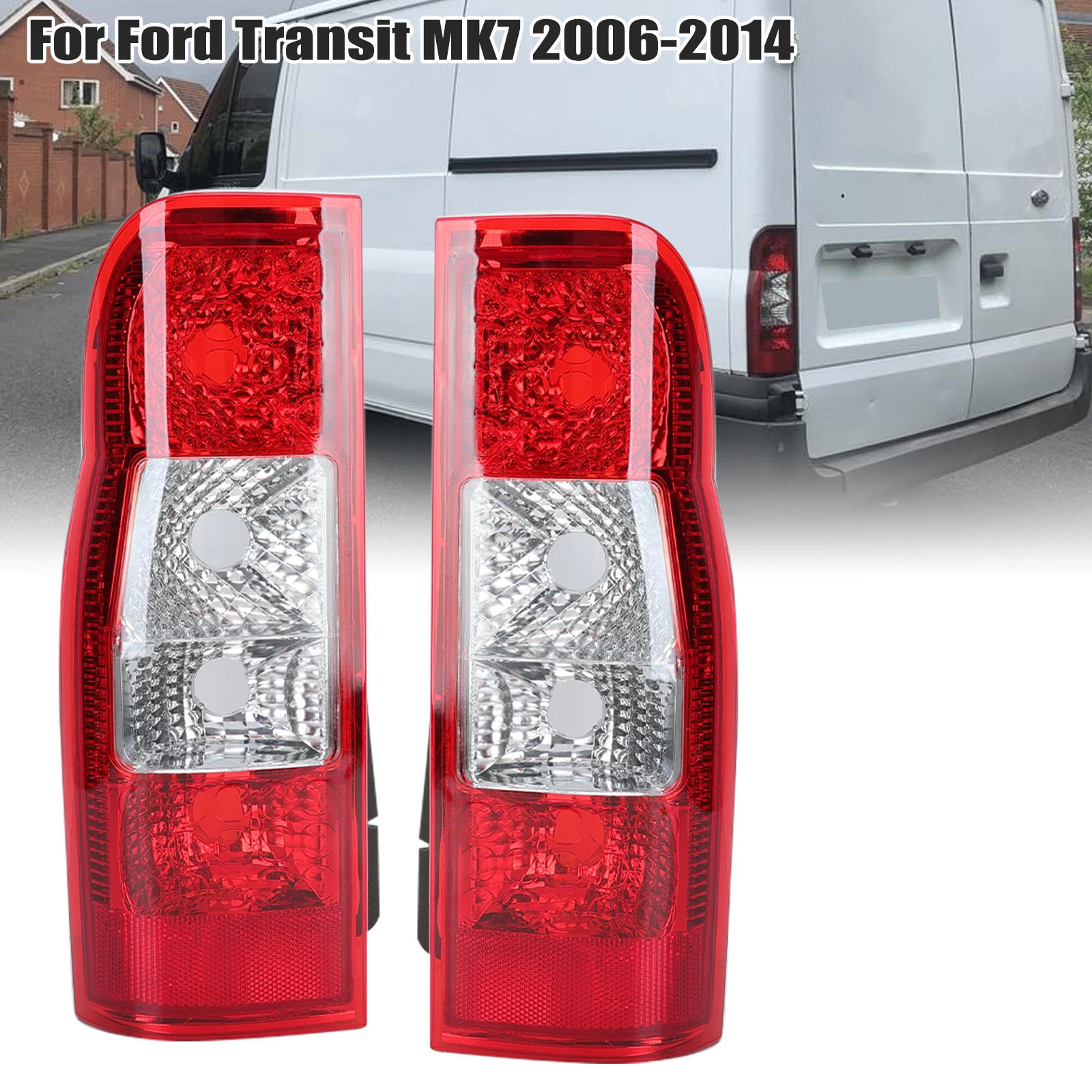 Tail Light for Ford Transit MK7 2006-2014 Tail Light Covers Rear Light Without Bulb Tail Lamp Shell